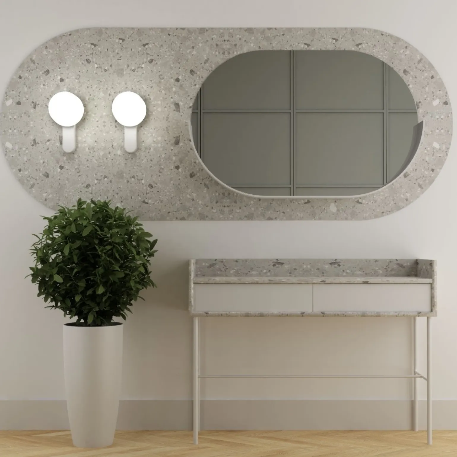 KUUL D biała lampa ścienna / kinkiet z podwyższoną szczelnością IP44 (KLD110S0) - Ummo