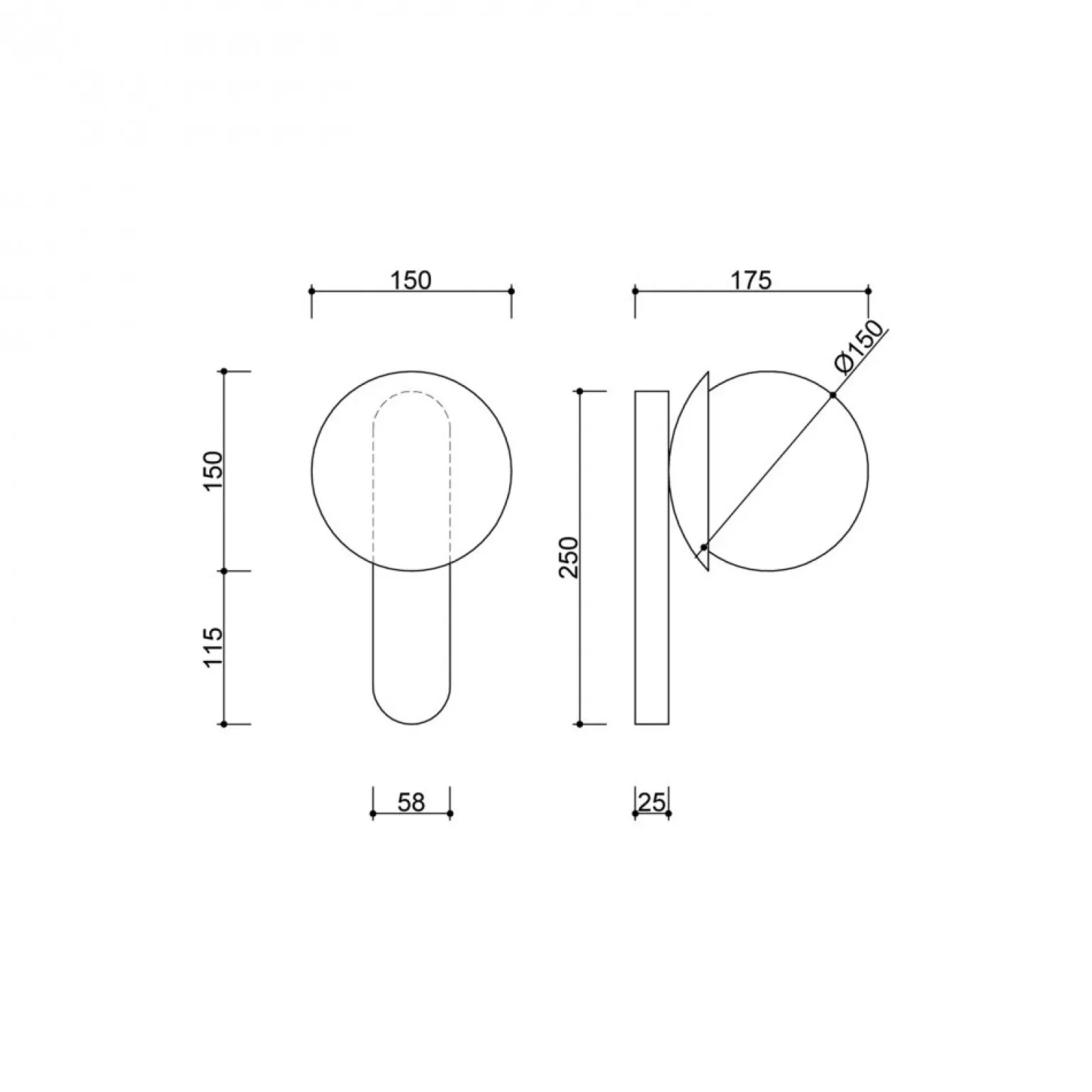 KUUL D biała lampa ścienna / kinkiet z podwyższoną szczelnością IP44 (KLD110S0) - Ummo