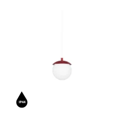 KUUL F burgundowa sufitowa lampa wisząca z podwyższoną szczelnością IP44 (KLF141PS0) - Ummo
