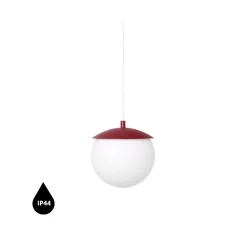 KUUL G burgundowa sufitowa lampa wisząca z podwyższoną szczelnością IP44 (KLG141PS0) - Ummo