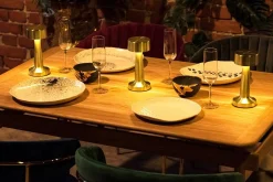 Lampa biurkowa LEE złota - wbudowana bateria, LED (LEE.GOLD) - King Home