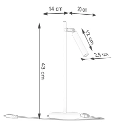 Lampa biurkowa PASTELO czarna (SL.1469) - Sollux Lighting