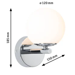 Lampa ścienna łazienkowa GOVE LED 5W 400lm 3000K IP44 230V czarny matowy / metal / szkło (PL71074) - PAULMANN