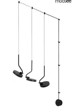 Lampa ścienna FLAT 3 czarna (MSE010100385) - Moosee
