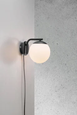 Lampa ścienna GRANT Nordlux E14 40W Szkło Czarny