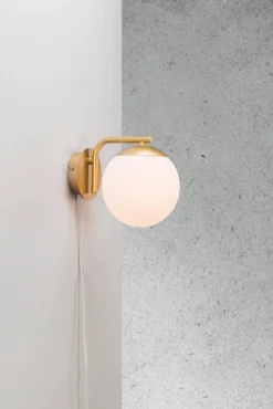 Lampa ścienna GRANT Nordlux E14 40W Szkło Mosiądz