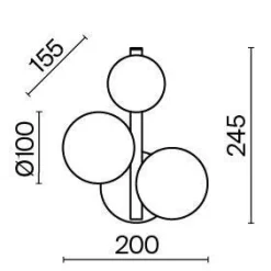 Lampa ścienna (kinkiet) Dallas (MOD545WL-03B) - Maytoni