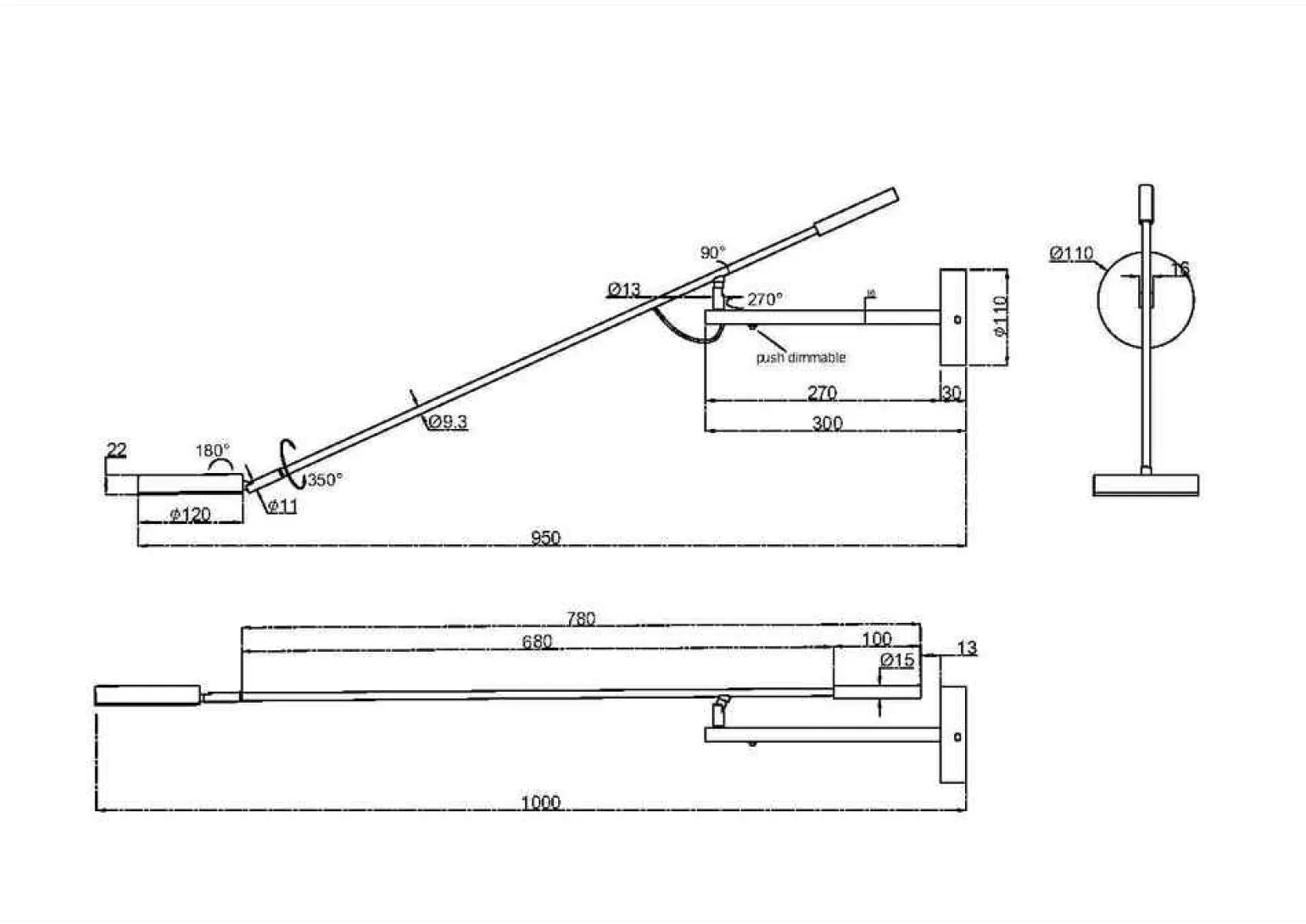Lampa ścienna (kinkiet) Fad (MOD070WL-L6B3K) - Maytoni