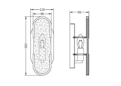 Lampa ścienna (kinkiet) Marmo (MOD099WL-01G3) - Maytoni