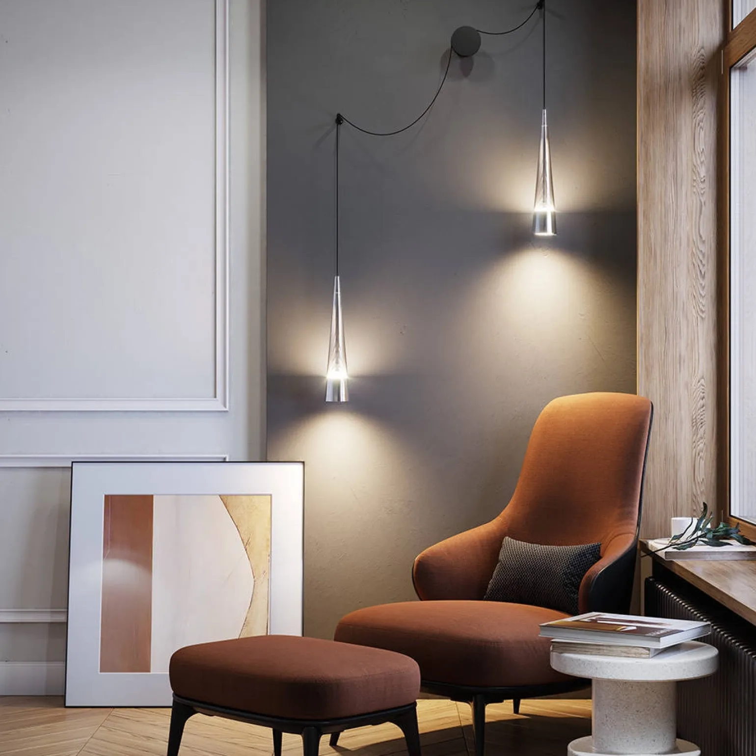 Lampa ścienna (kinkiet) Sintesi (P090WL-L24CH3K) - Maytoni