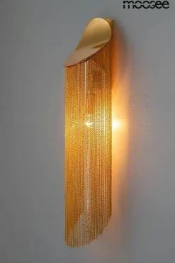 Lampa ścienna LAMBADA łańcuszki złota (MSE010100374) - Moosee