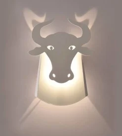 Lampa ścienna LED Byk Bull Biała (Abigali-Bull-W)