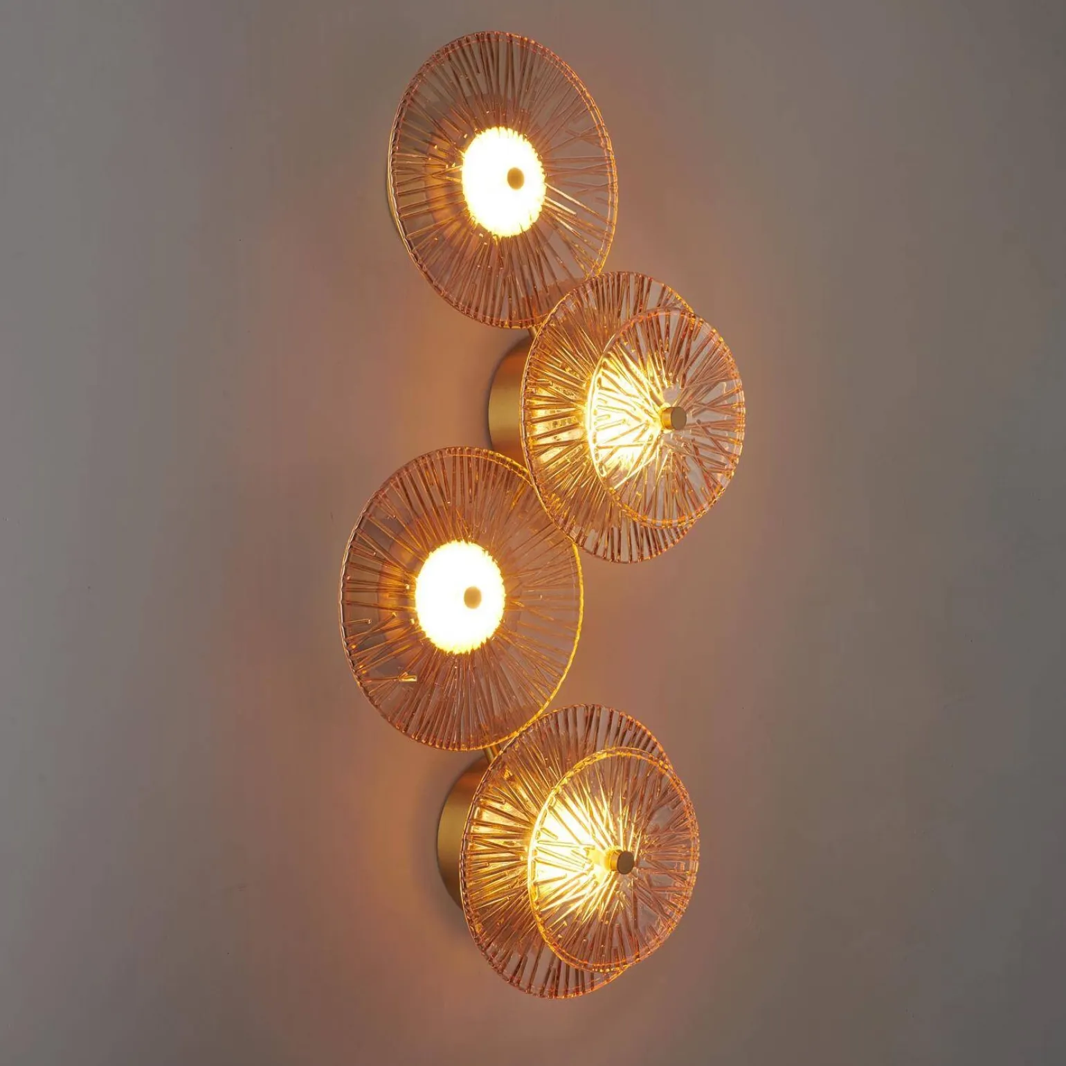 Lampa ścienna LUXIO-4 LED bursztynowa 32 cm (ST-3315-4 copper) - Step into Design