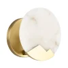 Lampa ścienna MARMO biały marmum i mosiądz 20cm (ST-3961) - Step into Design