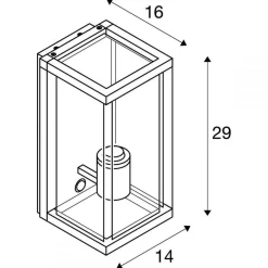 Lampa ścienna Quadrulo i z czujnikiem ruchu (1002402) - SLV