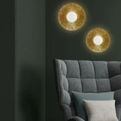 Lampa ścienna SUN M złota 35 cm (ST-FB230946-D35) - Step into Design