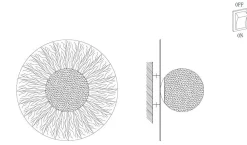 Lampa ścienna SUN S złota 20 cm (ST-FB230946-D20) - Step into Design