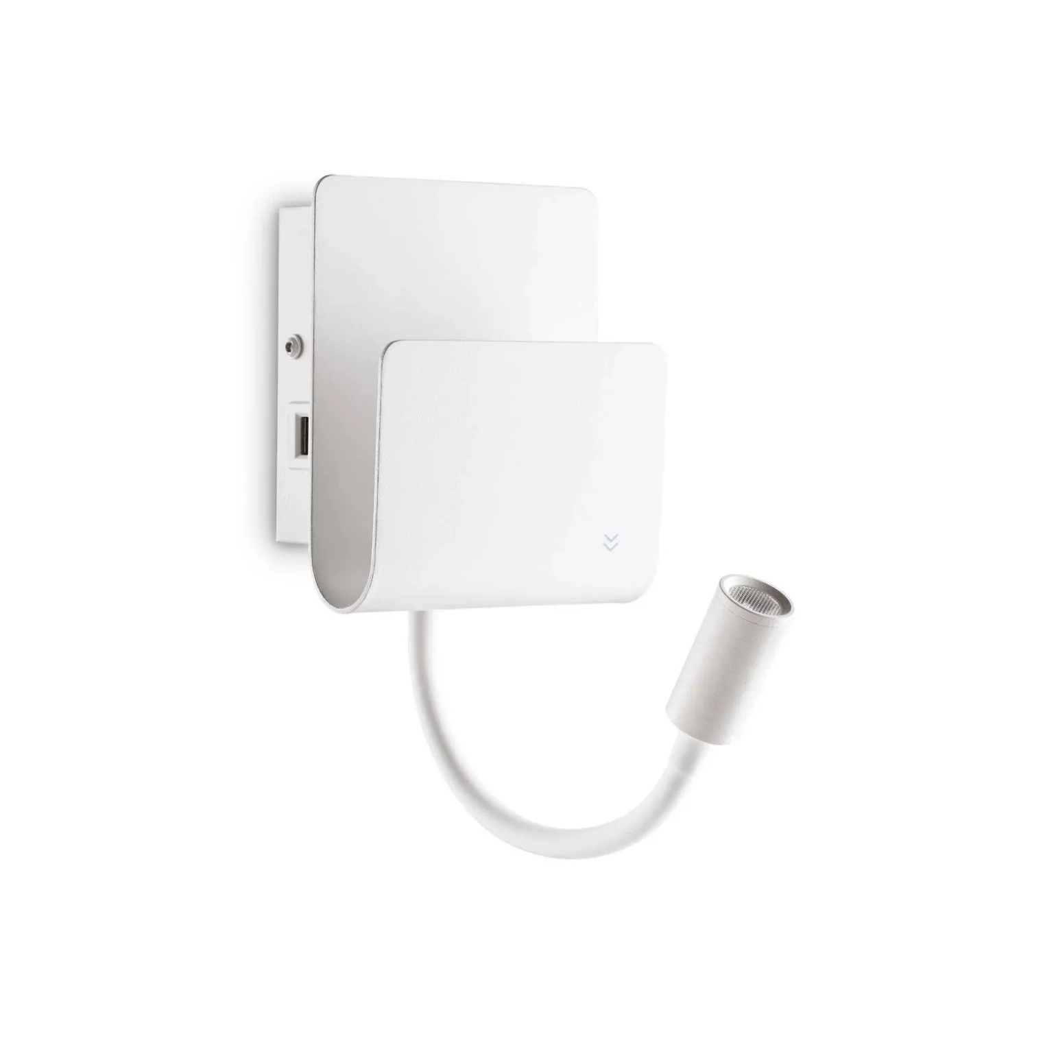 Lampa ścienna z USB / Kinkiet PROBE Biały (PROBE_AP2_BIANCO) - Ideal Lux