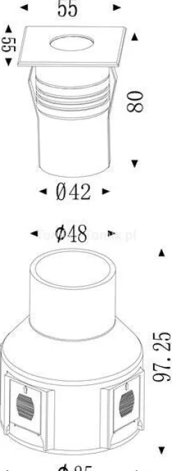 Lampa do montażu w podłożu 5W, RGB (D730244)