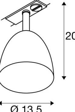 Lampa do szynoprzewodu 1 fazowego PARA CONE 14 miedź/biel (1008054) - SLV