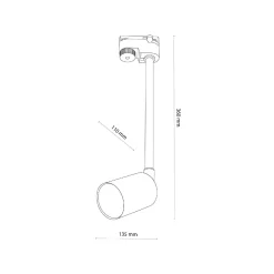 Lampa do szynoprzewodu TRACER GOLD LONG GU_10 (4920) - TK Lighting
