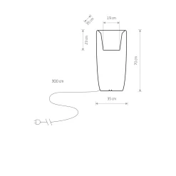 Lampa donica FLOWERPOT M (9712) - Nowodvorski