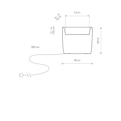 Lampa donica kwadratowa FLOWERPOT L (9713) - Nowodvorski