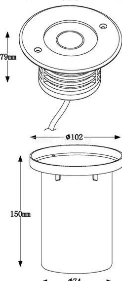 Lampa LED HOROLOGII do montażu w podłożu RGB+5700-7000K (D730449)