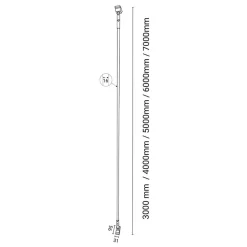 Lampa liniowa Surika - Czarna (5000 mm) 4000K (6030) - Shilo