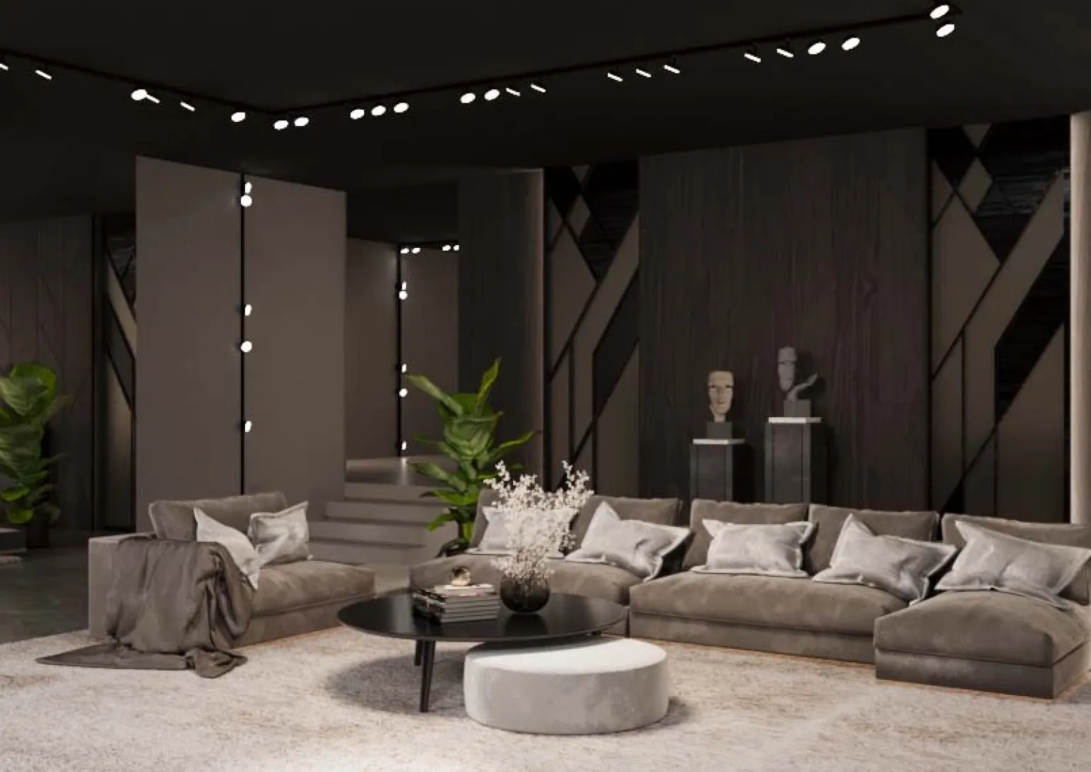 Lampa modułowa Drop Line move 3 - Czarna (1000 mm) (1025) - Brosline