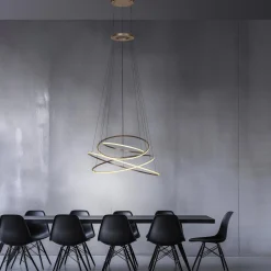 Lampa na pilota, z płynną regulacją wysokości PURE E-FLYING RINGS BRĄZOWA (2566-97) - Paul Neuhaus