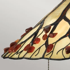 Lampa na stół w stylu Tiffany - Lampa Whispering Valiant brąz (QZ-WHISPERING-TL-VB) - Elstead Lighting