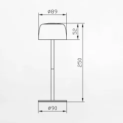Lampa na stolik ogrodowy BIAŁA/WHITE (ETLED-658-WH) - Zuma Line