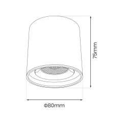 Lampa na szynie, sterowana aplikacją Slim Magnetic Track Czarny Tube 6W LED Tuya CCT (ML2201) - Milagro