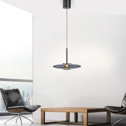 Lampa nad stół z pilotem i z płynną regulacją wysokości PURE E-VITRUM SZARY (2084-15) - Paul Neuhaus