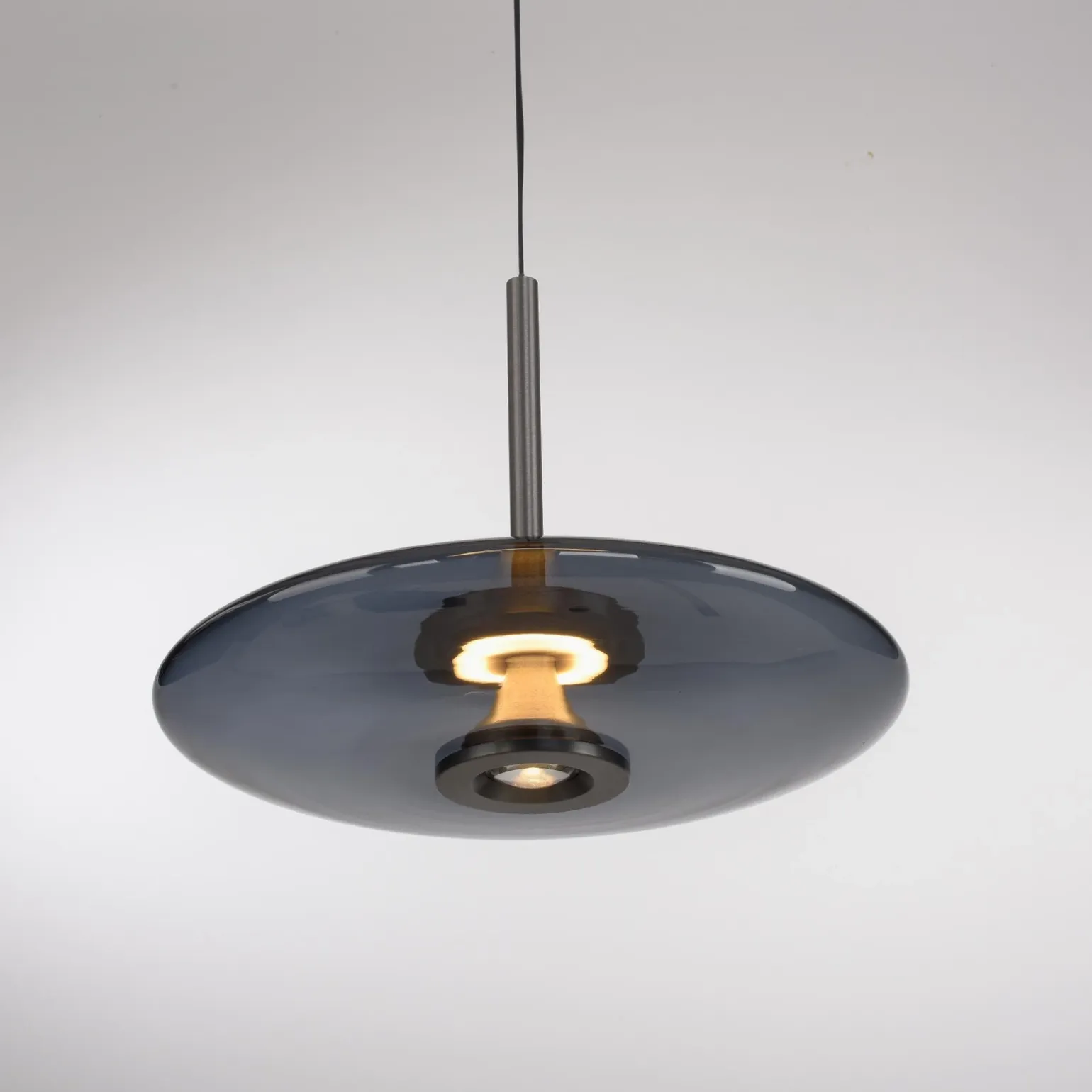 Lampa nad stół z pilotem i z płynną regulacją wysokości PURE E-VITRUM SZARY (2084-15) - Paul Neuhaus