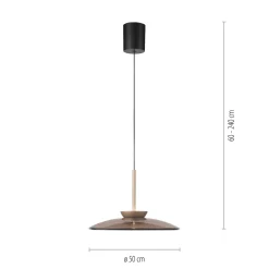 Lampa nad stół z płynną regulacją wysokości PURE E-MOON BRĄZOWY (2195-97) - Paul Neuhaus