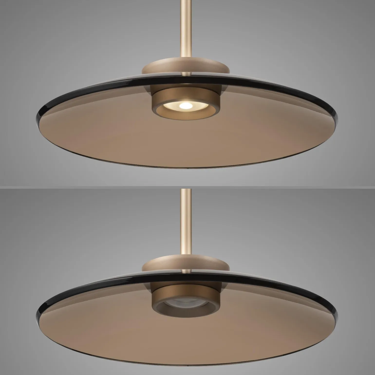 Lampa nad stół z płynną regulacją wysokości PURE E-MOON BRĄZOWY (2195-97) - Paul Neuhaus