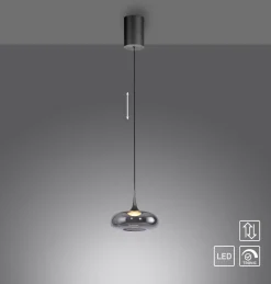 Lampa nad stół z płynną regulacją wysokości POSH SZARA (15692-15) - Paul Neuhaus