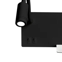 Lampa nocna z półką SHELF BLACK LED 4W+5W+2W (ML6344) - Milagro