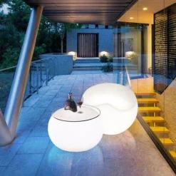 Lampa ogrodowa 16 kolorów pufa APPLE L LED RGBW 65 cm (ES-SF026) - Step into Design