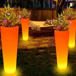 Lampa ogrodowa donica FLOWER POT XL LED RGBW 16 kolorów 115 cm (ES-FL024) - Step into Design