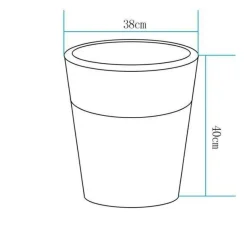 Lampa ogrodowa donica FLOWER POT M LED RGBW 16 kolorów 40 cm (ES-FL022) - Step into Design