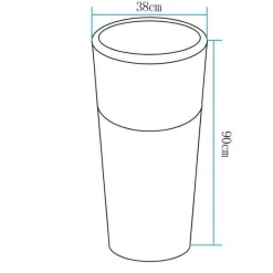 Lampa ogrodowa donica FLOWER POT L LED RGBW 16 kolorów 90 cm (ES-FL023) - Step into Design