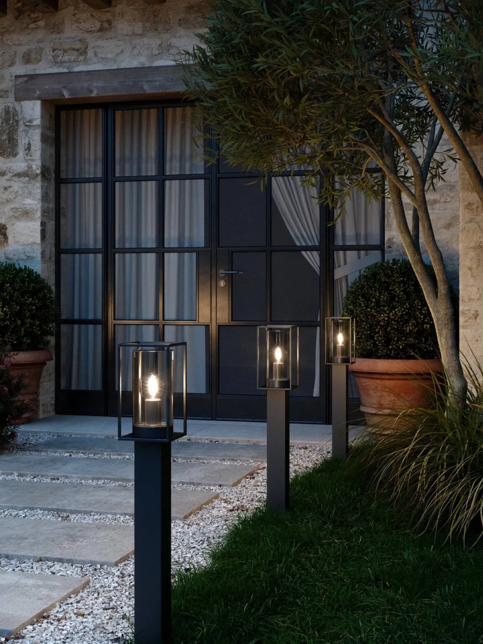 Lampa ogrodowa GRIFFIN Nordlux E27 15W Metal Przydymiony