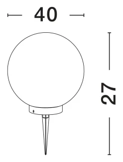 Lampa ogrodowa kula CELENDIN (LE73753) - Luces Exclusivas