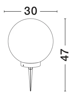 Lampa ogrodowa kula CELENDIN (LE73754) - Luces Exclusivas
