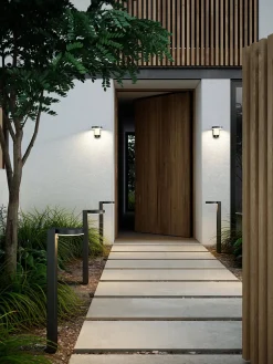 Lampa ogrodowa RICA Nordlux SolarLed Stal nierdzewna Czarny