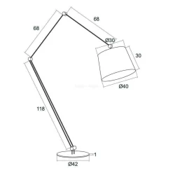 Lampa podłogowa 1 pł. ZAKYNTOS BIS ARGON 3952