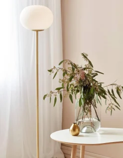 Lampa podłogowa ALTON mleczne szkło / mosiądz (2010514001) - Nordlux